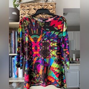Peck and Peck colorful knit top size M.